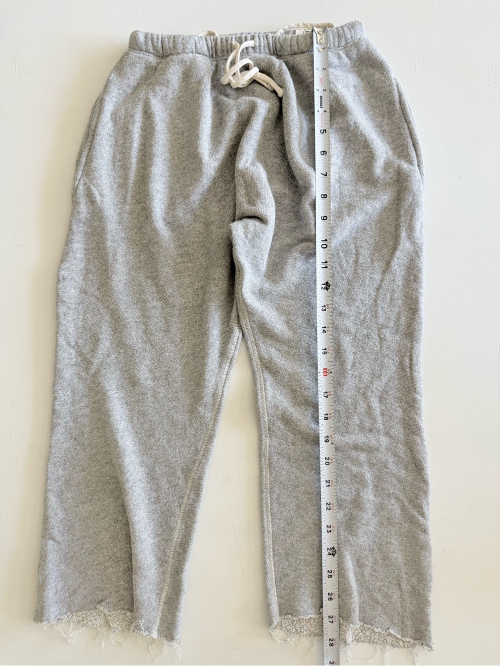 R13 Field Terry Sweatpants heather grey raw frayed edge Japanese street fashion - Picture 10 of 10